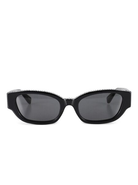  Magda Butrym Crystal Embellished Sunglasses - Black 