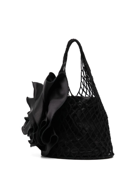  Magda Butrym Devana Floral-appliqué Mini Bag - Black 