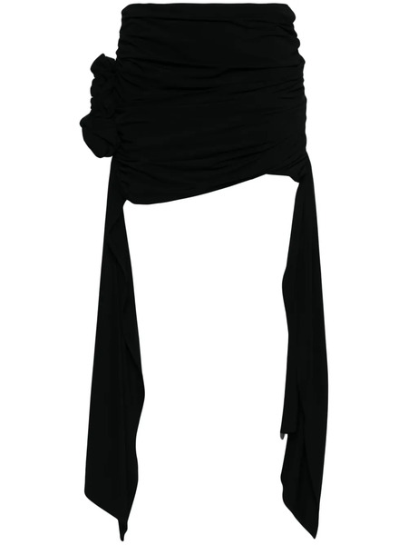  Magda Butrym Draped Asymmetric Mini Skirt - Black 