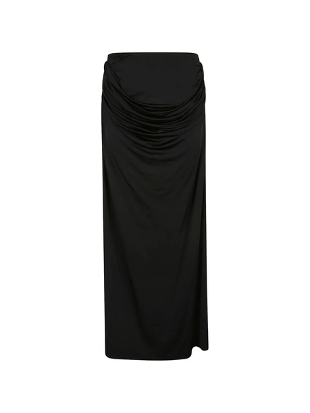 Magda Butrym Draped Maxi Skirt - Black 