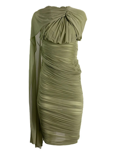  Magda Butrym Draped Midi Dress - Green 