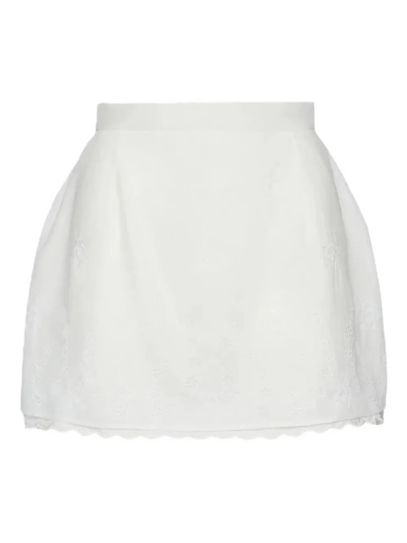  Magda Butrym Embroidered White Mini Skirt 