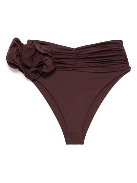  Magda Butrym Floral-appliqué Bikini Bottoms - Brown 