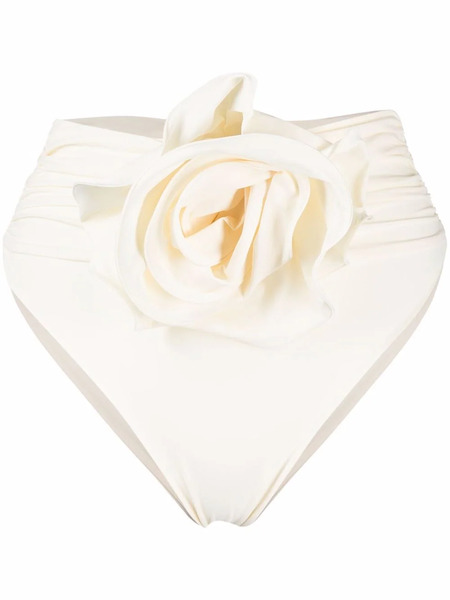  Magda Butrym Floral-appliqué Bikini Bottoms - Neutrals 