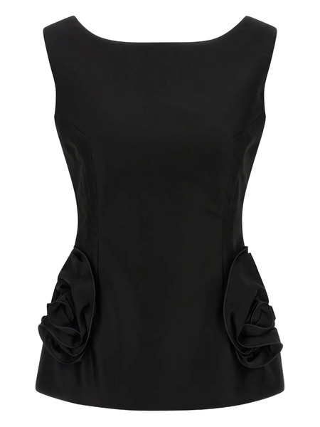  Magda Butrym Floral-embellishment Top - Black 