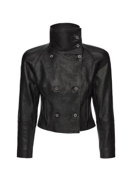  Magda Butrym High-collar Cropped Jacket - Black 