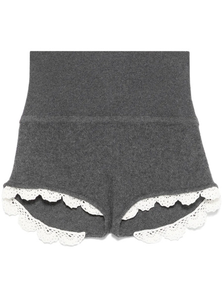  Magda Butrym Knitted Cashmere Shorts - Grey 