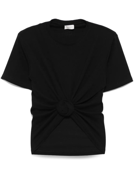  Magda Butrym Knot-detail T-shirt - Black 