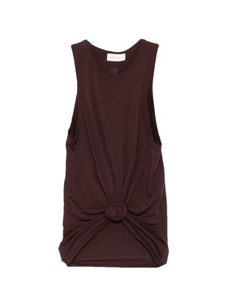  Magda Butrym Knotted Tank Top - Brown 
