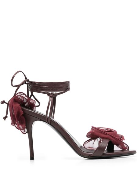  Magda Butrym 90mm Floral-appliqué Sandals - Red 