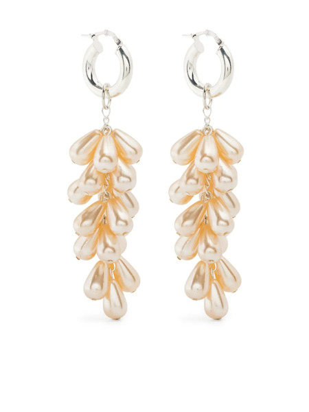  Magda Butrym Pearl-drop Hoop Earrings - Silver 