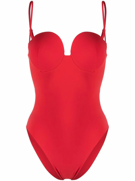  Magda Butrym Retro Bustier Swimsuit - Red 