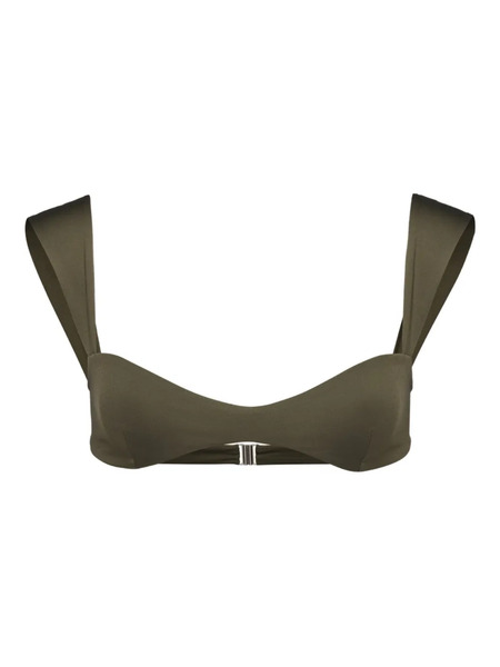  Magda Butrym Retro Shoulder-padded Bikini Top - Green 