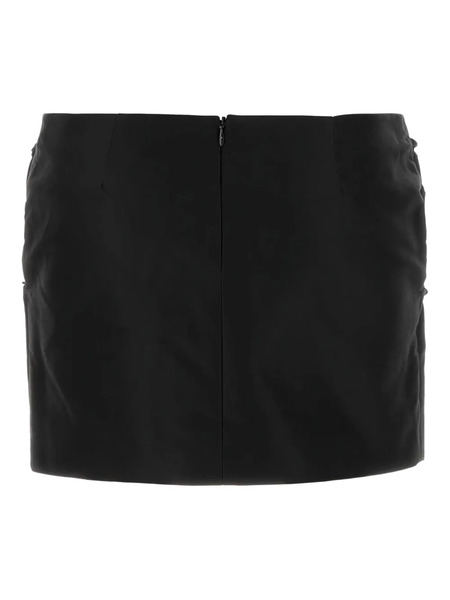  Magda Butrym Rose-detail Mini Skirt - Black 
