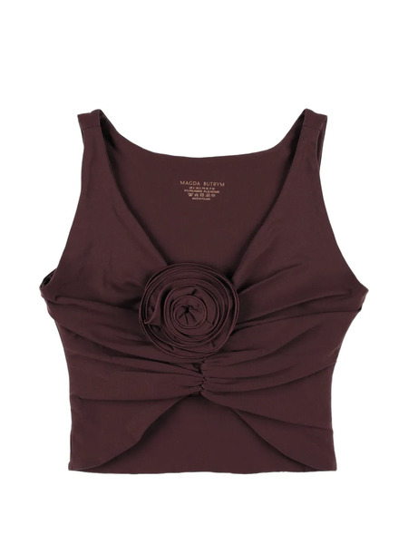  Magda Butrym Rose-detail Top - Red 