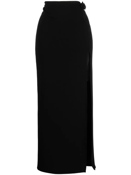  Magda Butrym Rosette Cut-out Maxi Skirt - Black 