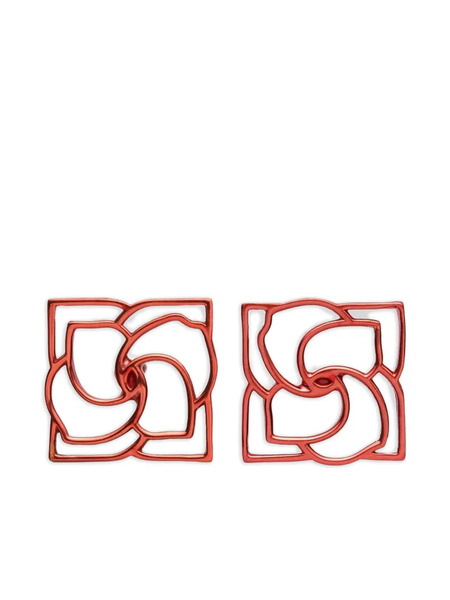  Magda Butrym Square Logo Earrings - Red 