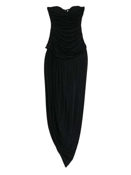  Magda Butrym Strapless Draped Dress - Black 