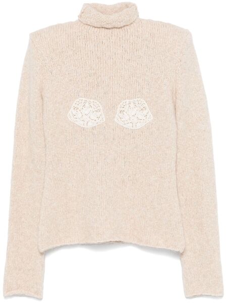  Magda Butrym Turtleneck Sweater - Neutrals 