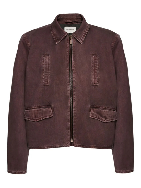  Magda Butrym Zip-front Denim Jacket - Brown 