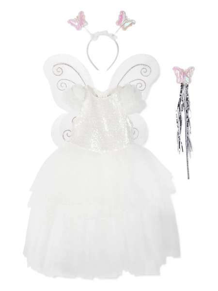 Magical Costumes Sequin-embellished Tulle Dress - White 