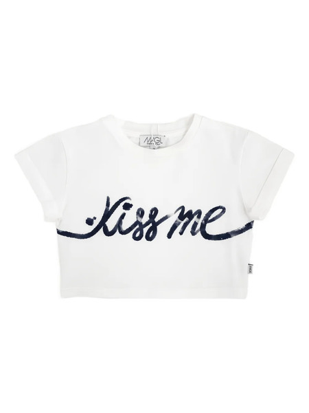  Magil Letter-print Cropped T-shirt - White 
