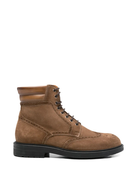 Magnanni Suede Brogue Sneakers - Brown 
