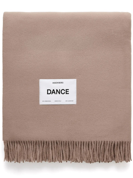  Magniberg Logo-patch Virgin Wool Blanket - Neutrals 