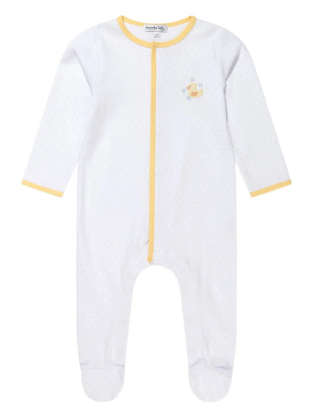  Magnolia Baby Rubber Ducky-embroidered Pyjamas - White 