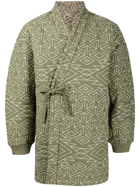  Maharishi Reversible Padded Wrap Jacket - Green 
