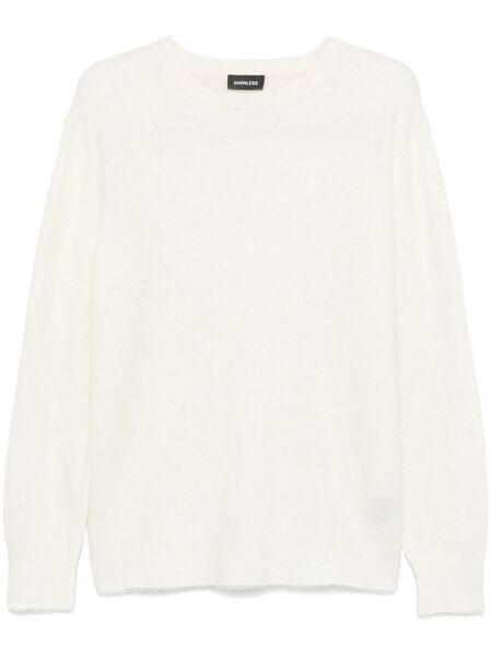  Mainless Crew-neck Sweater - White 