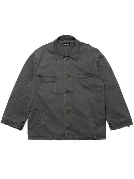  Mainless Distressed Cotton Jacket - Green 