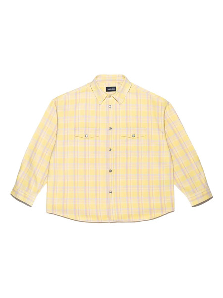  Mainless Flap Pocket Button-up Shirt - Yellow 