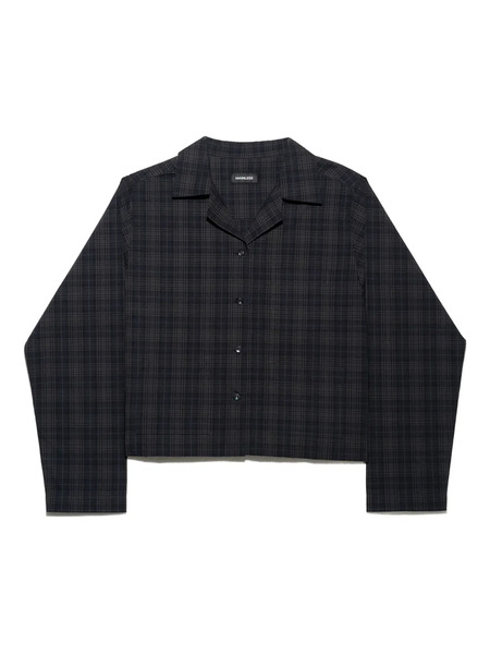  Mainless Plaid Long-sleeve Shirt - Blue 
