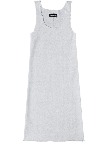  Mainless Ribbed Mini Dress - Grey 