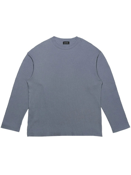  Mainless Waffle-knit Sweater - Blue 