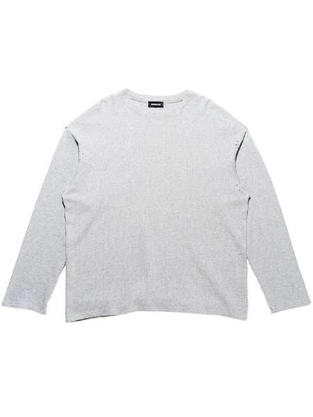  Mainless Waffle-knit T-shirt - Grey 