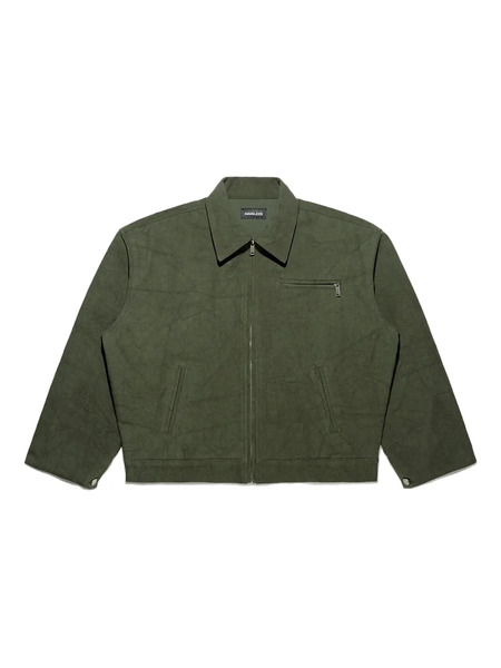  Mainless Zip-up Collared Jacket - Green 
