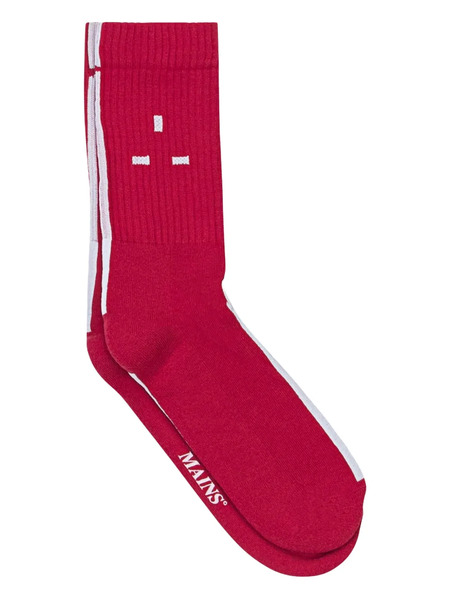  Mains Logo-detailed Socks - Red 