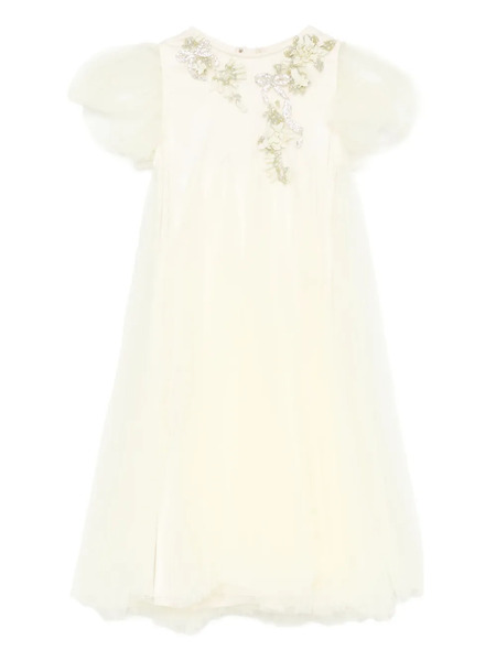  Maison Ava Floral-appliqué Maxi Dress - Yellow 