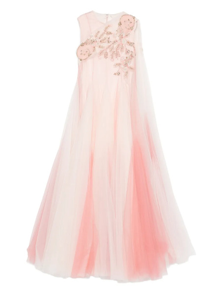  Maison Ava Floral-embellished Maxi Dress - Pink 