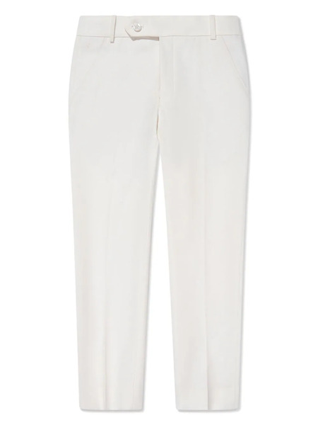  Maison Ava Logo-embroidered Trousers - White 