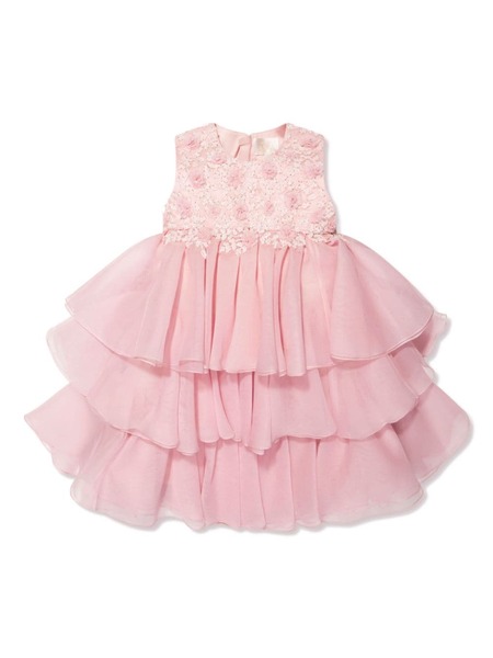  Maison Ava Lumi Floral-embroidered Tulle Dress - Pink 