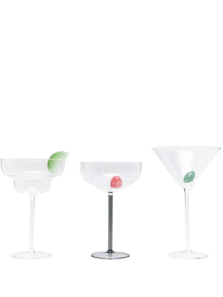  Maison Balzac X Browns Cocktail Glasses (set Of Three) - White 