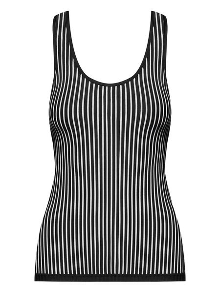  Maison Close Bande à Part Striped Tank Top - Black 