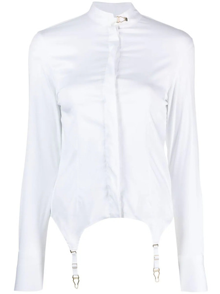  Maison Close Braces-detail Poplin Shirt - White 