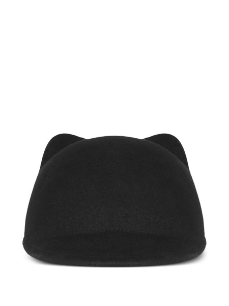  Maison Close Cat Felted Cap - Black 