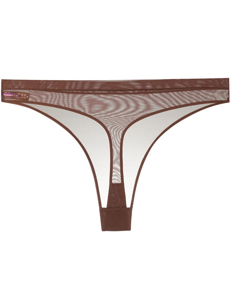  Maison Close Corps à Corps Mesh Thong - Brown 