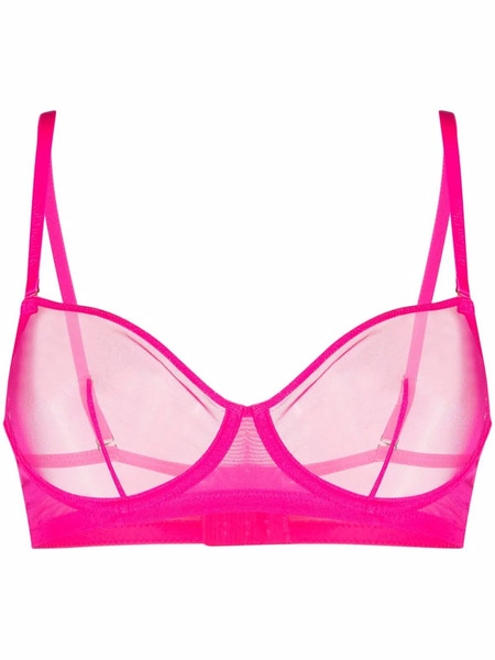  Maison Close Corps à Corps Neon Sheer Balconette Bra - Pink 