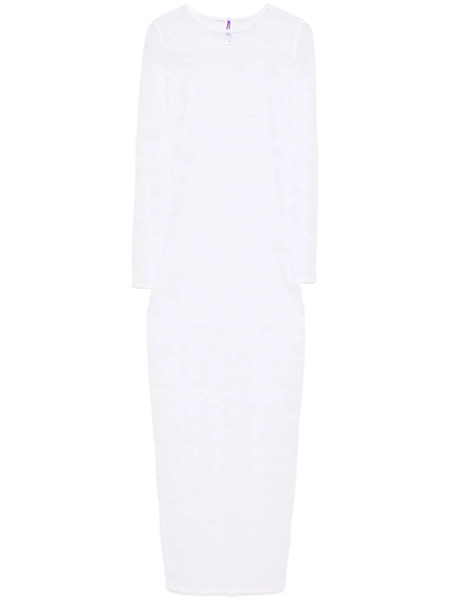  Maison Close Flashback Long-sleeve Midi Dress - White 